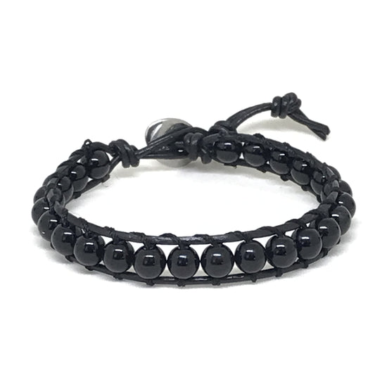 solid black bracelet