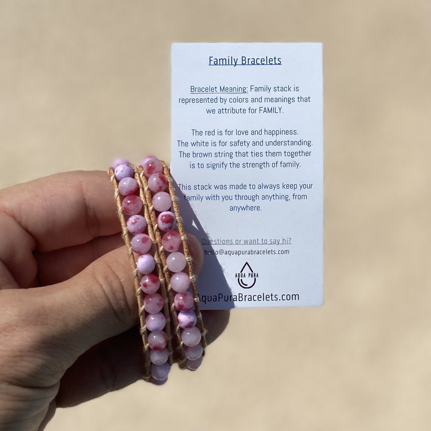 Family Stack - Bracelets With Meaning – Aqua Pura Bracelets