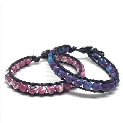 berry tie-dye bracelet